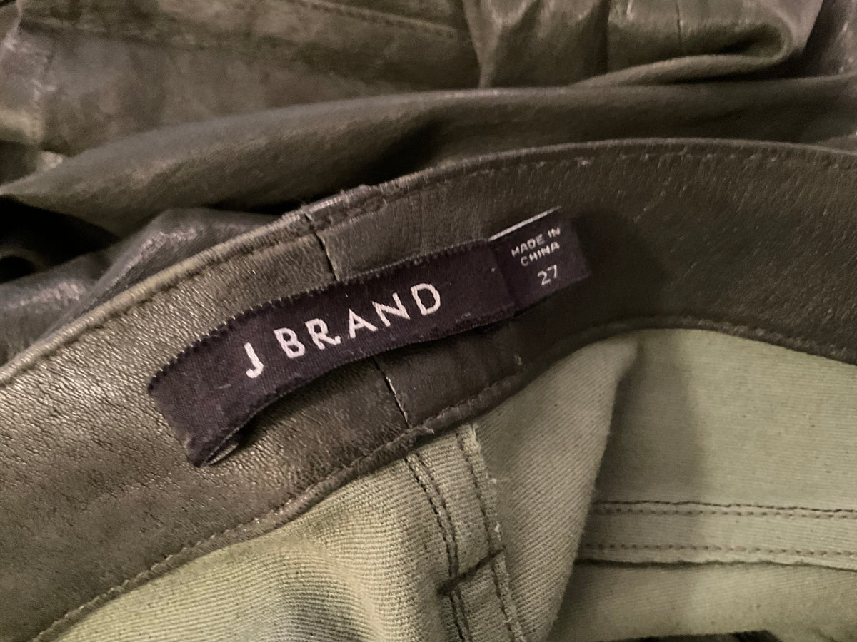 J BRAND Stretch-leather lambs leather skinny pants size 27 ladies