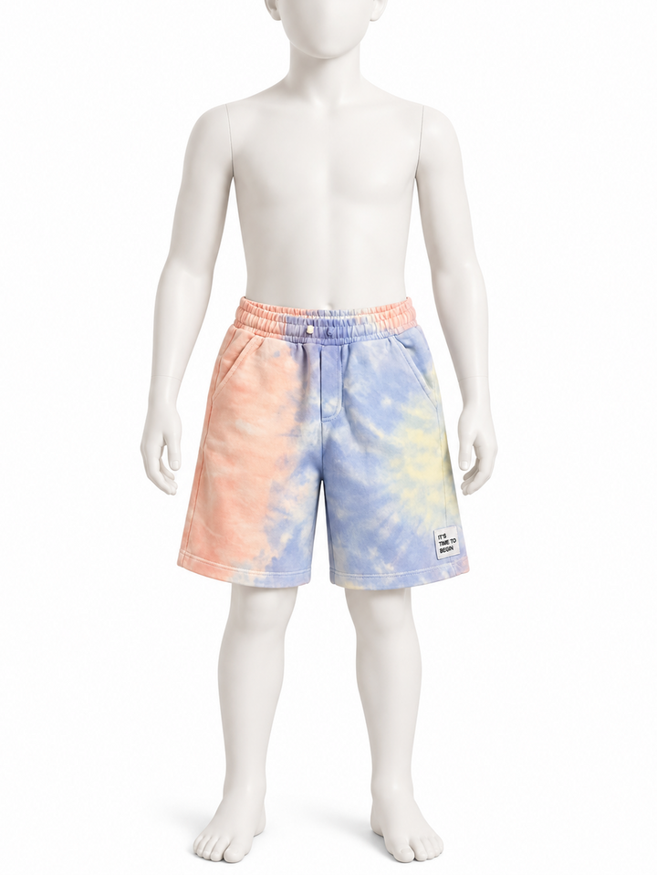 Zara Kids Pastel Tie-Dye Bermuda Shorts – Age 9 / 134 cm children