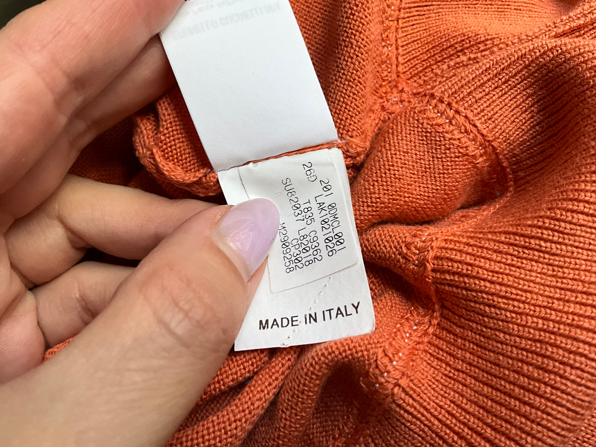 BRUNELLO CUCINELLI
Orange Cotton Jumper Sweater size 50 men