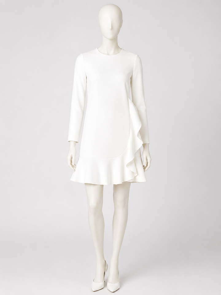 Red Valentino Ruffle Mini Dress – White ladies