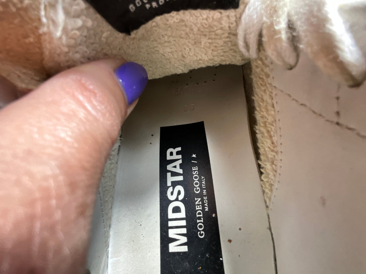 Golden Goose Midstar Gold Glitter & Suede Trainers – EU 36 ladies