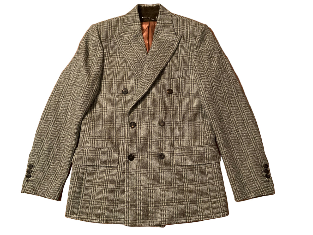 GOLDEN GOOSE Double-Breasted Checked Jacket Coat Size 48 Men