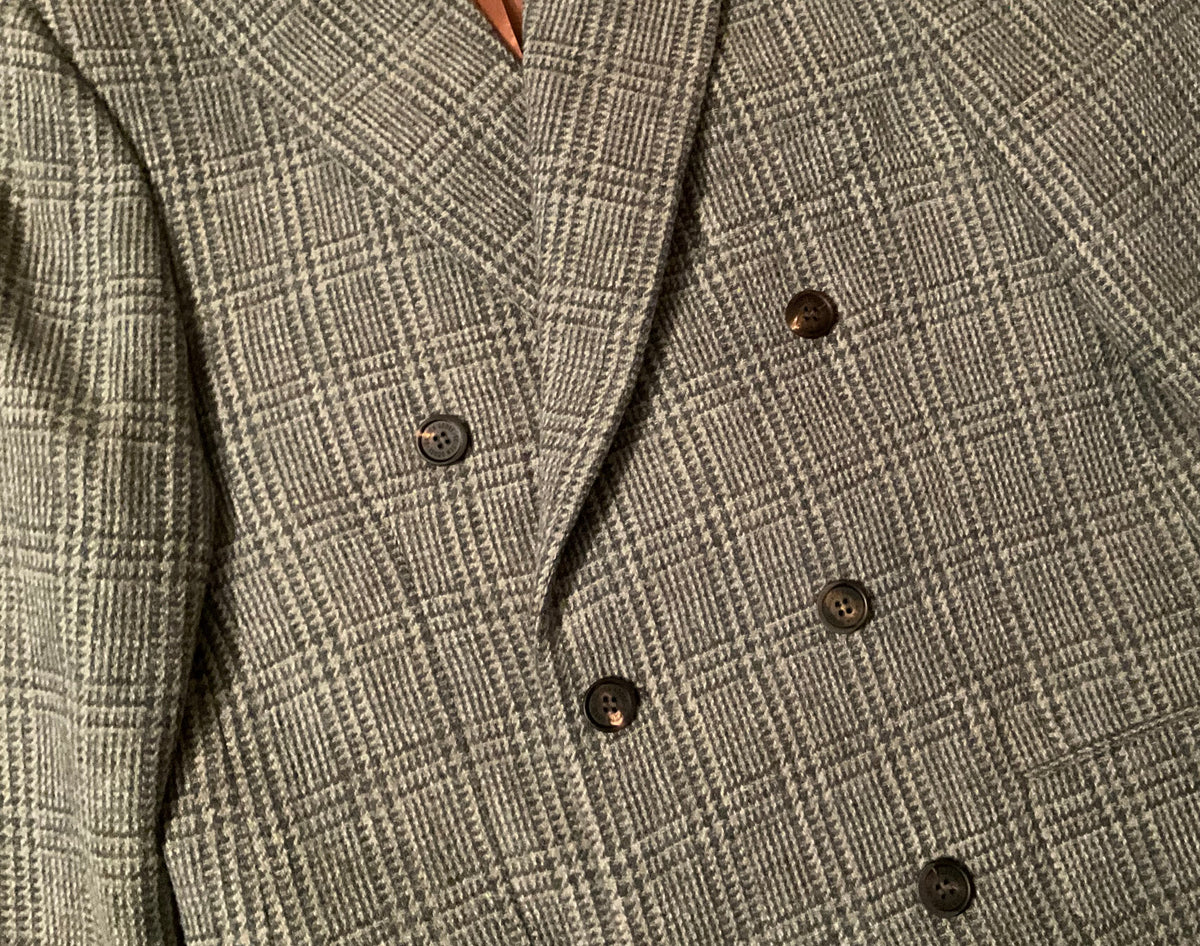GOLDEN GOOSE Double-Breasted Checked Jacket Coat Size 48 Men