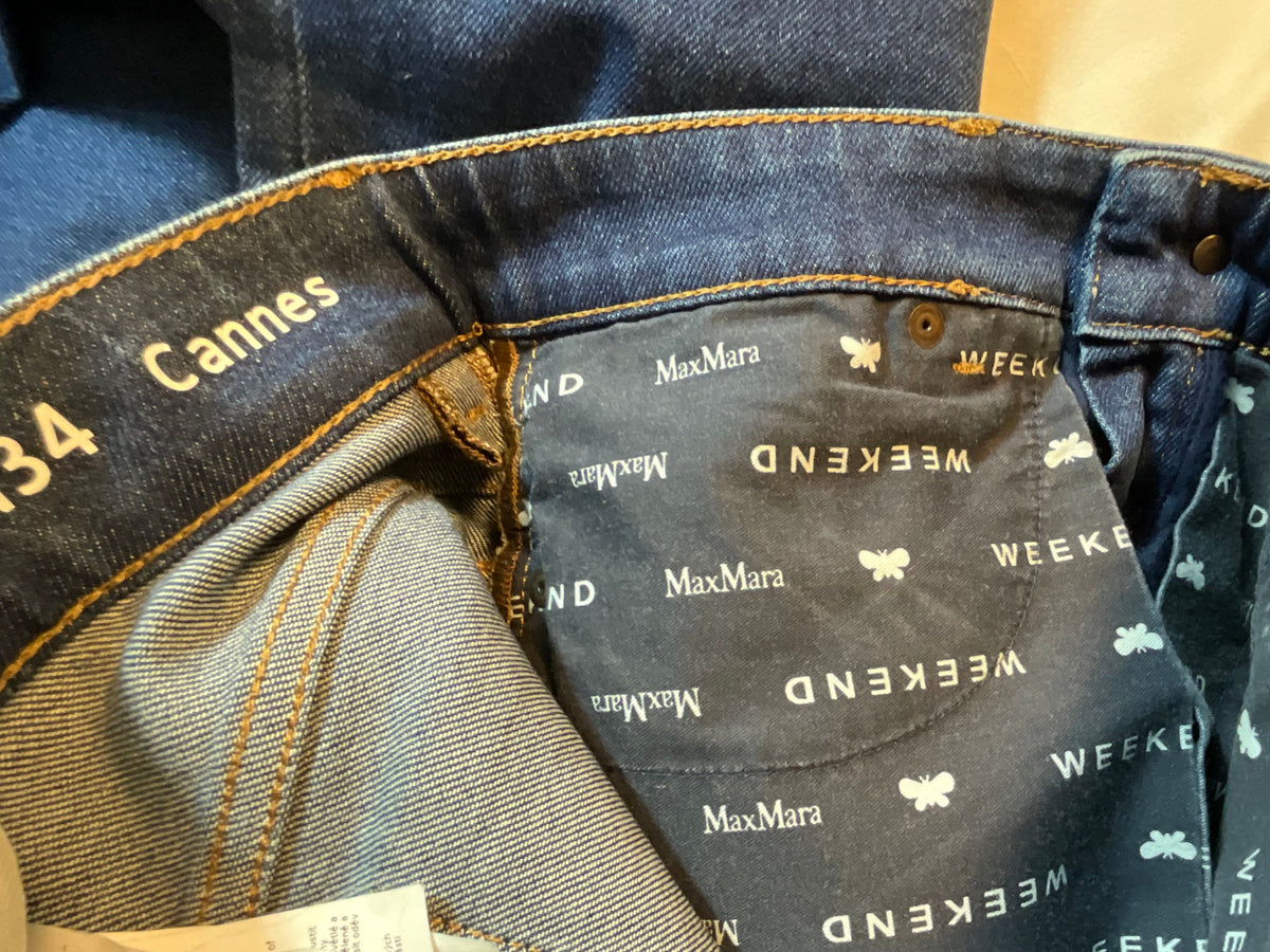 Weekend by MaxMara Cannes Wide Leg jeans size W34 UK 8 F 38 ladies