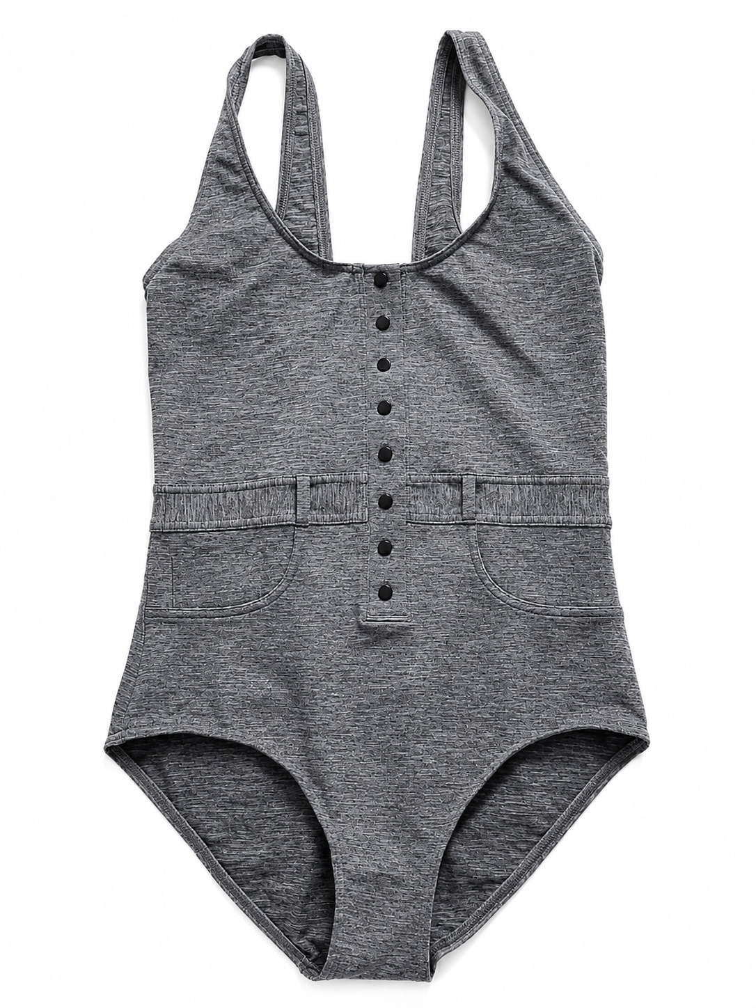 ERES Grey Button Down Swimsuit size M medium ladies