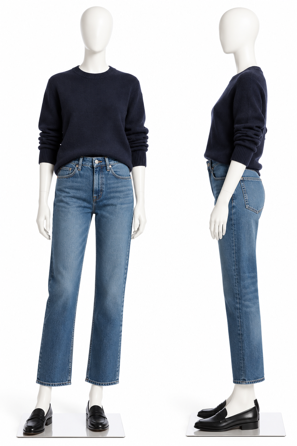 Polo Ralph Lauren Relaxed Straight Crop Blue Denim Jeans – Size 28 ladies