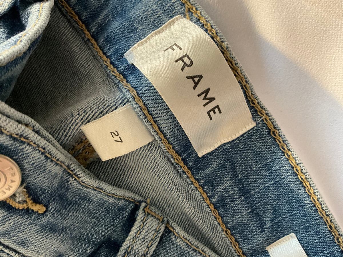 Frame Le Sleek straight-leg jeans denim size 27 ladies
