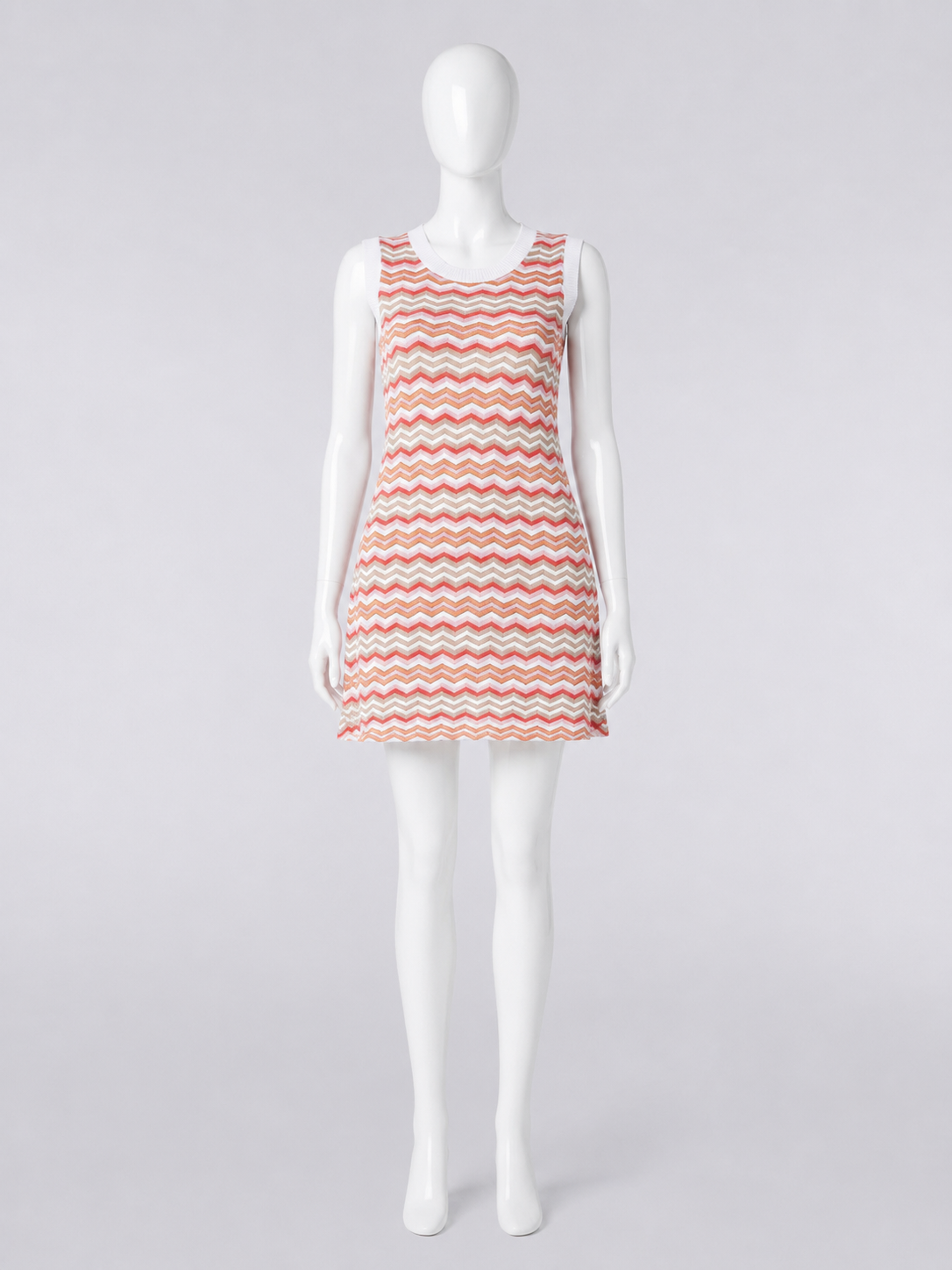 Missoni Multicolour Zigzag Knit Mini Dress – Size IT 44 ladies