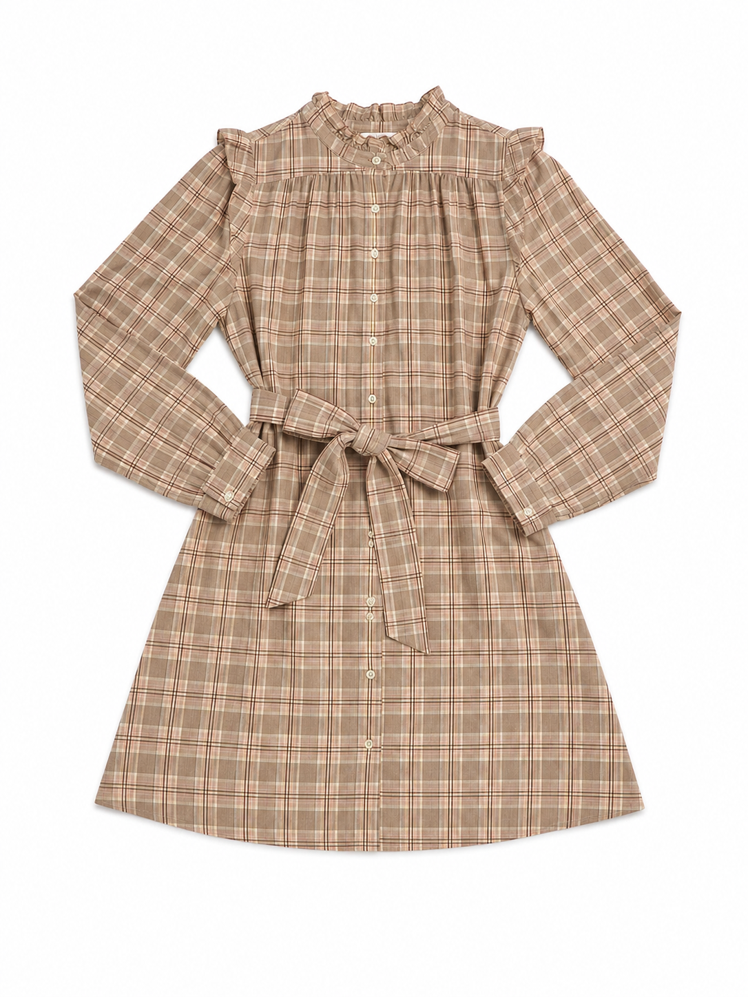 Bonpoint Girls Plaid Belted Dress – Size 12A ladies