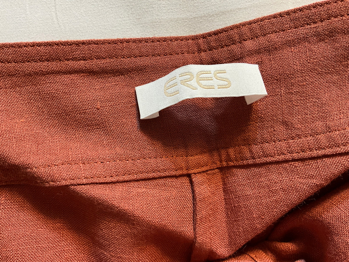 Eres Linen Brown Summer Shorts size F 42 US 10 UK 14 ladies