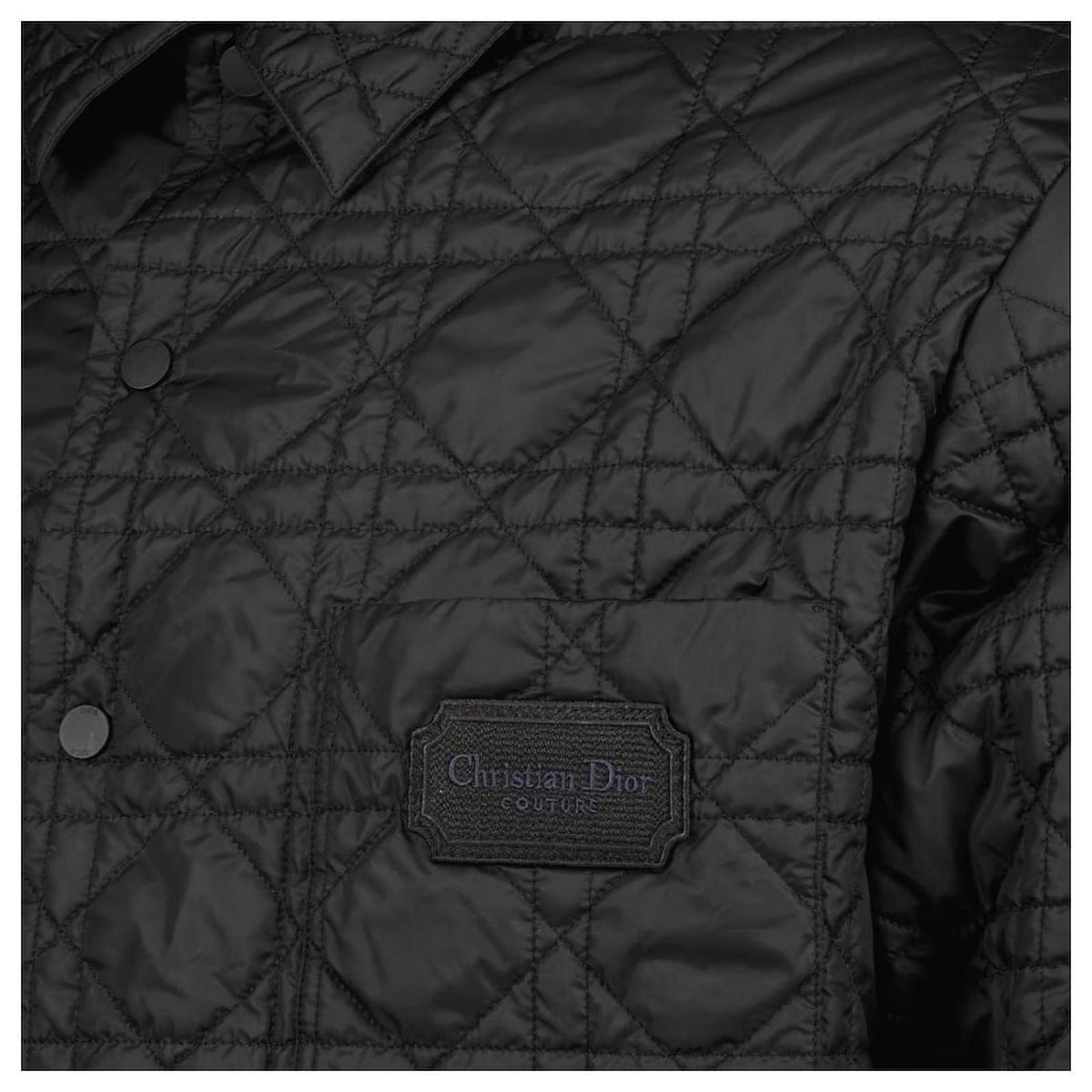 Dior Navy Blue Cannage Quilt Nylon Blend Oversized Light Jacket Size 50 men