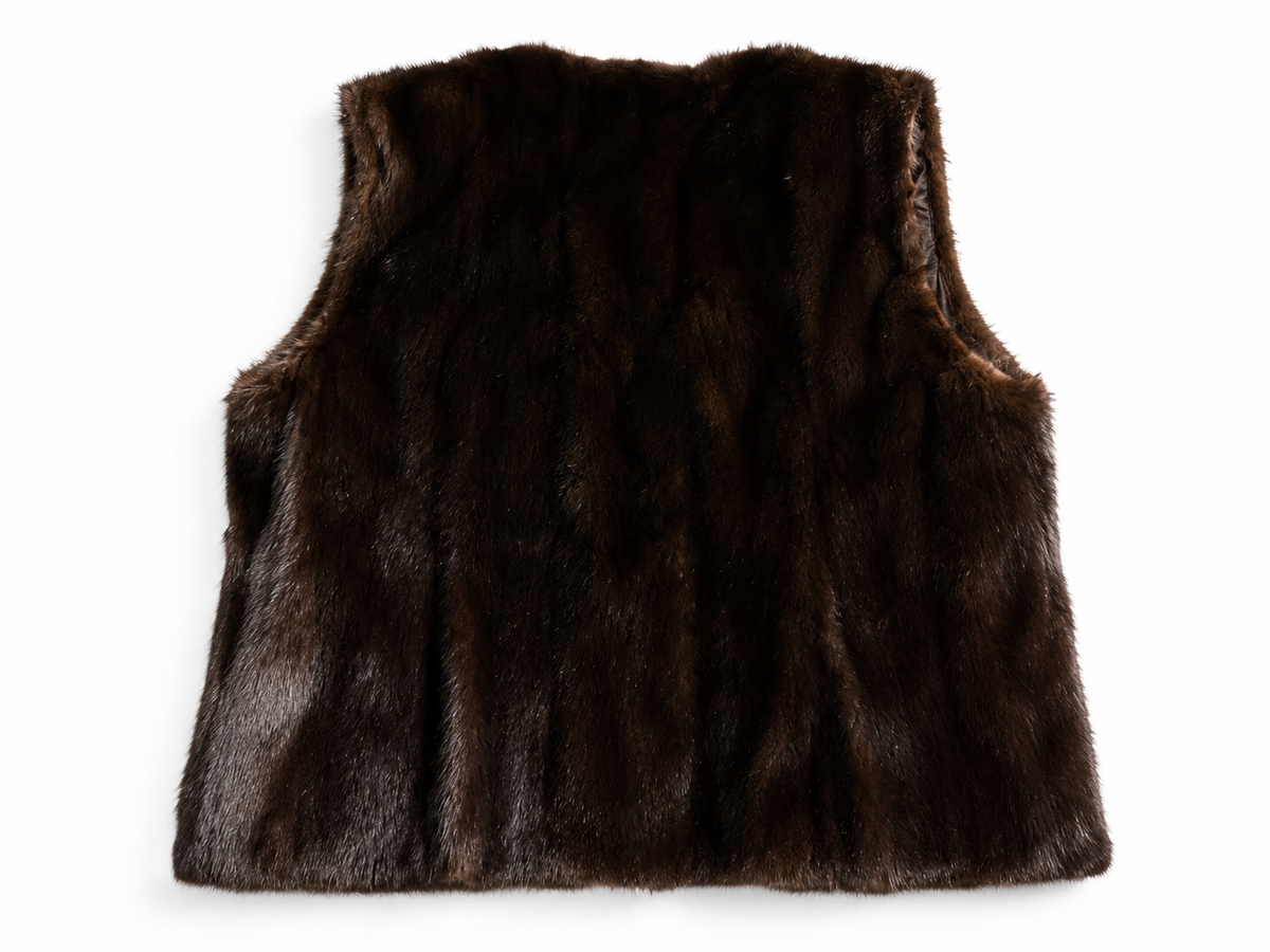 Custom-Made Brown Mink Fur Vest ladies