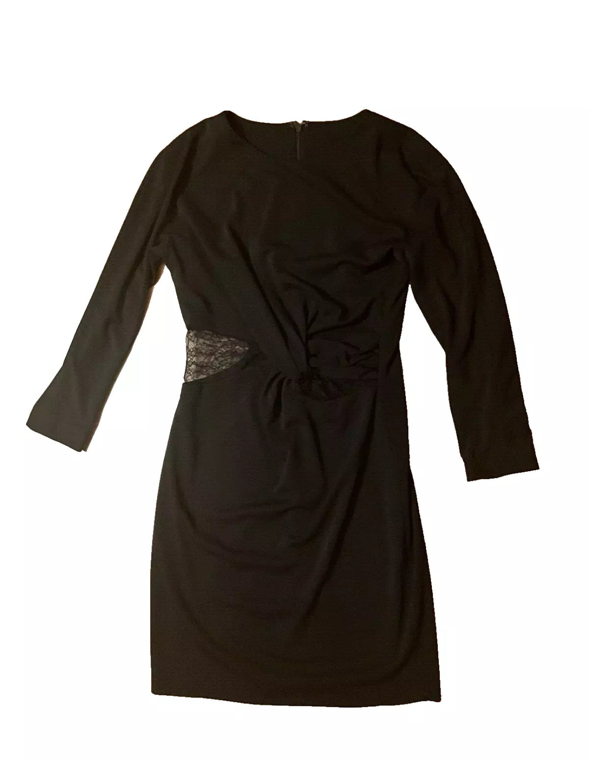 Misha Nonoo Black Jersey Lace Insert Mini Dress Size UK 8 US 4 S small ladies