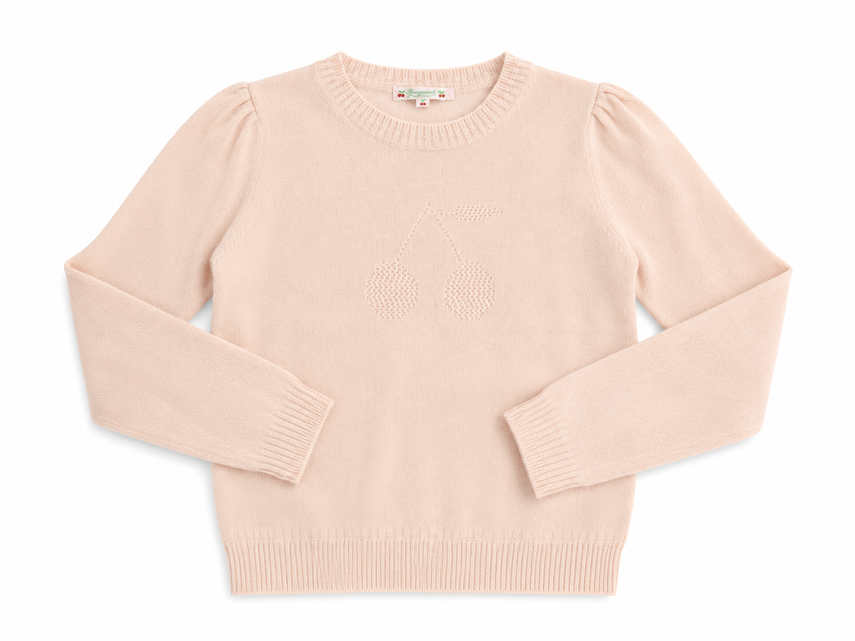 Bonpoint Girls’ Cashmere Cherry Pullover 12 years children