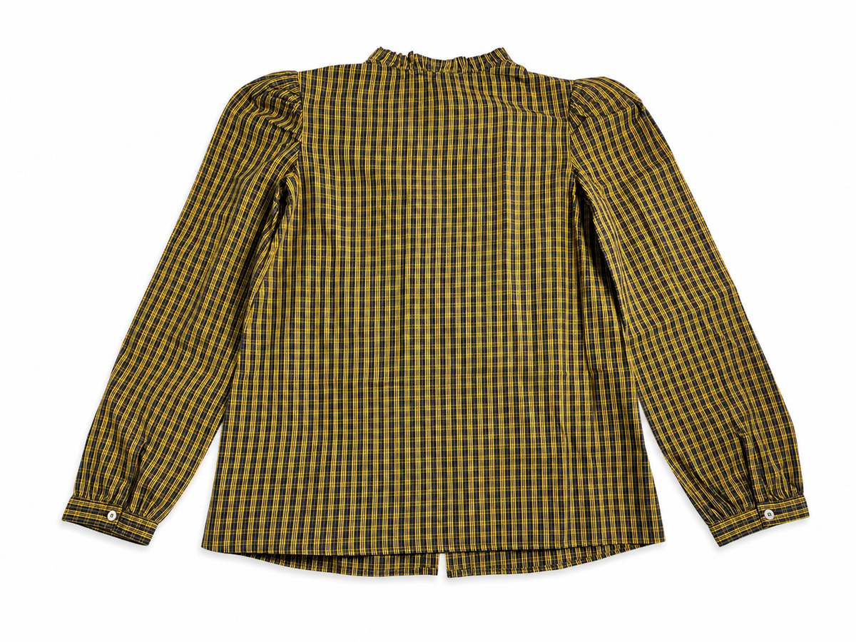 Bonpoint Girls’ Checked Ruffle Blouse 14 years children