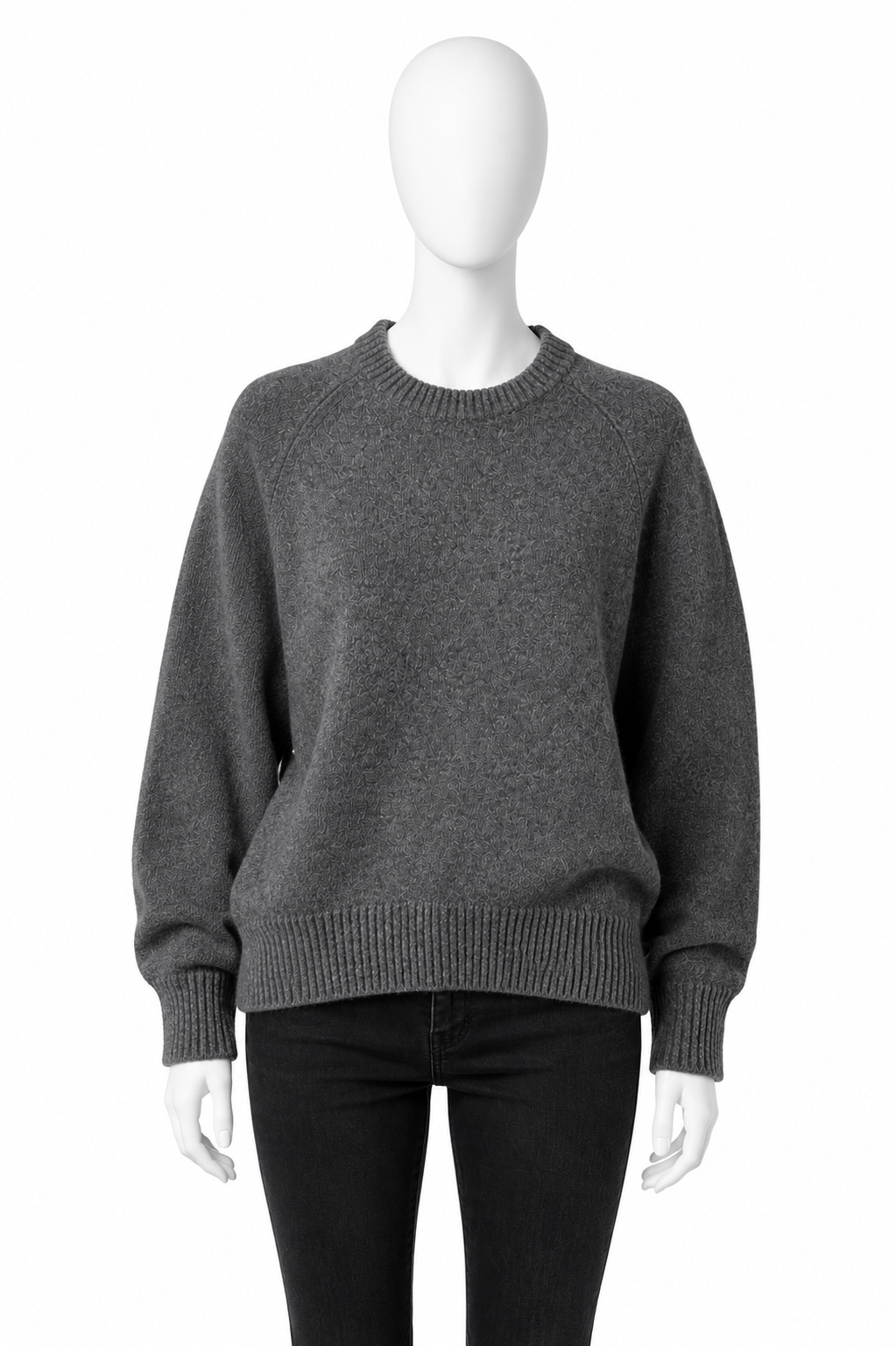 Uniqlo Grey Wool-Blend Oversized Knit Jumper size M medium ladies