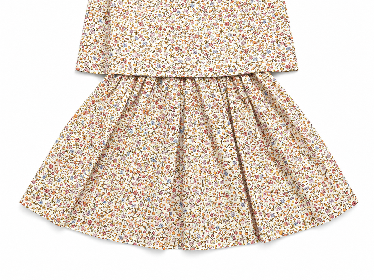 Bonpoint Liberty print skirt and blouse set Size 14 years children