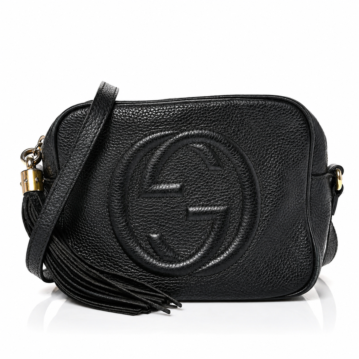 Gucci Pebbled Calfskin Small Soho Disco Bag – Black Handbag ladies