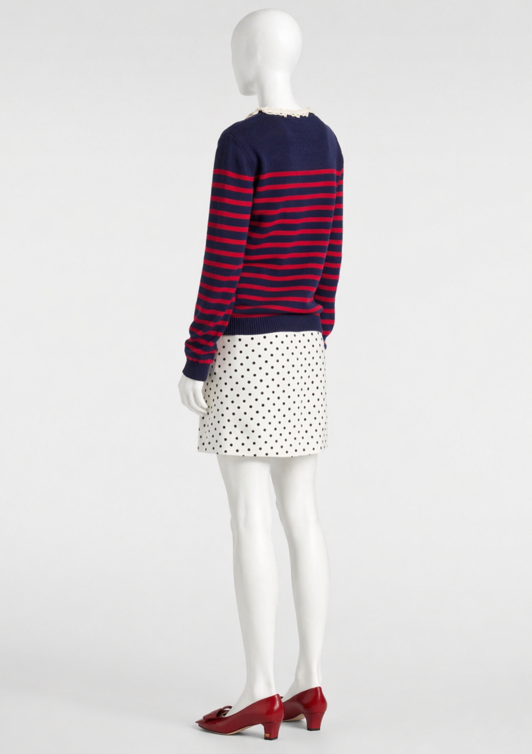 Chez Valentino striped cotton sweater jumper ladies