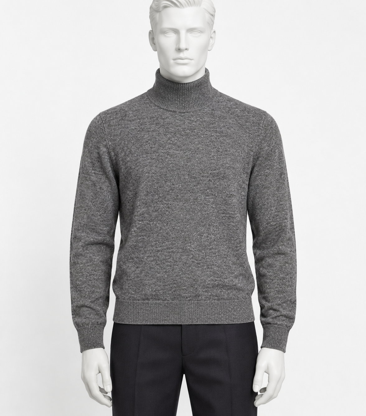 Joseph Men’s 100% Cashmere Grey Roll Neck Jumper – Size M men