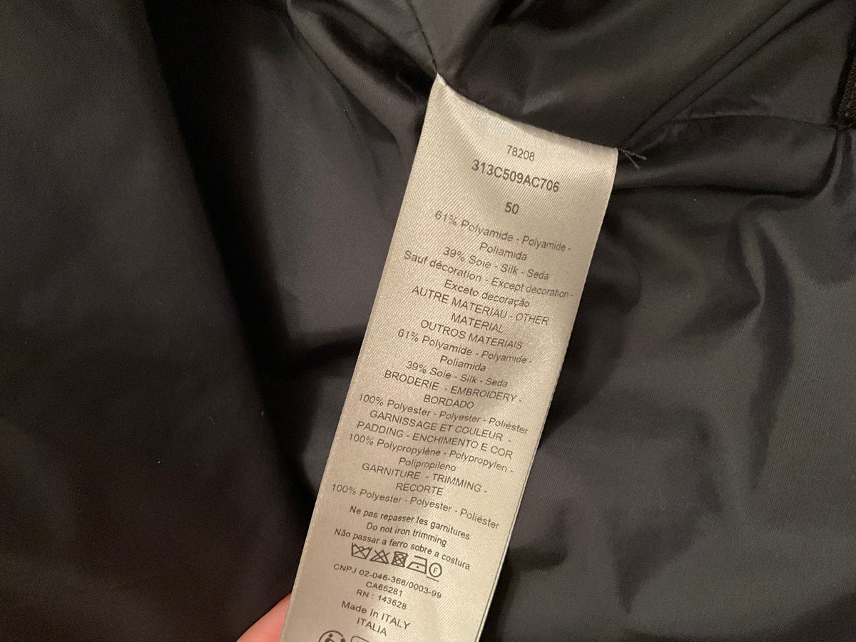 Dior Navy Blue Cannage Quilt Nylon Blend Oversized Light Jacket Size 50 men