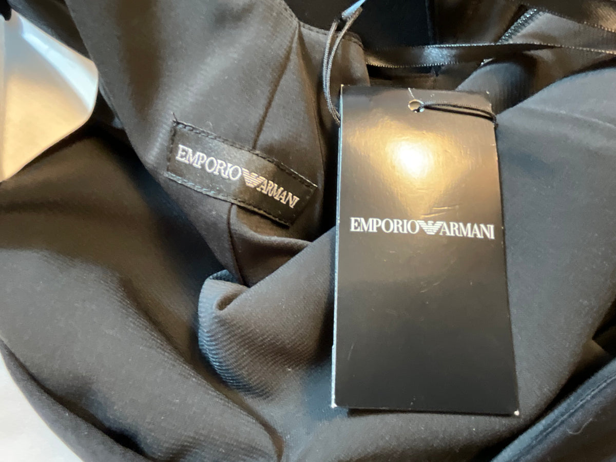 Emporio Armani Black Sexy Gown Maxi dress Size I 40 S SMALL Ladies