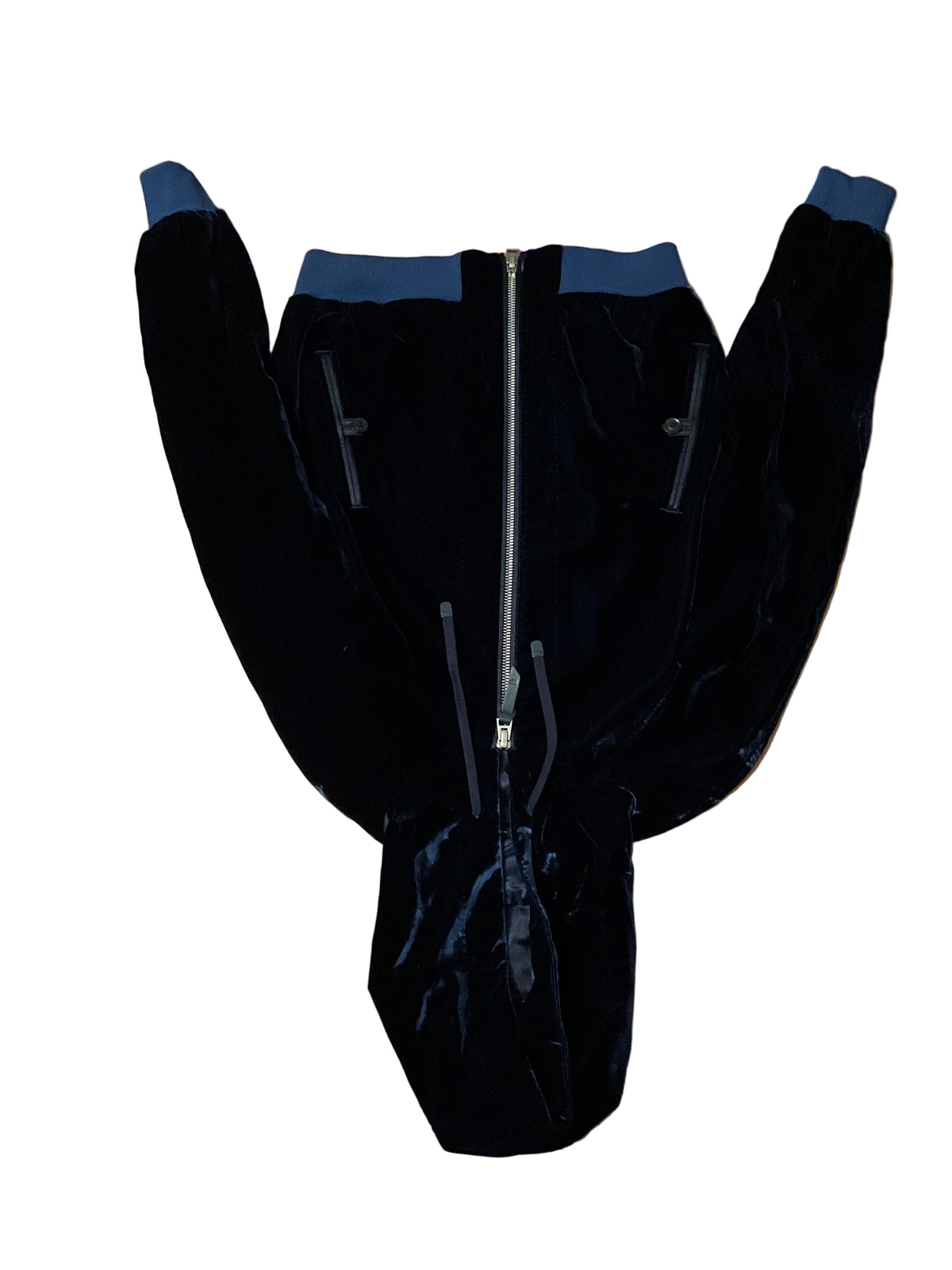Tom Ford Navy Blue Velvet hoodie jacket size M medium men