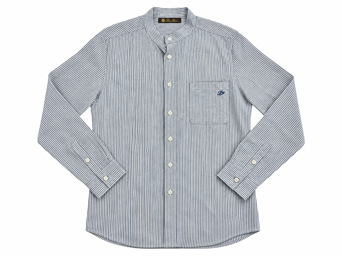 Loro Piana Boys Blue & White Striped Linen Shirt – Age 12 Years children