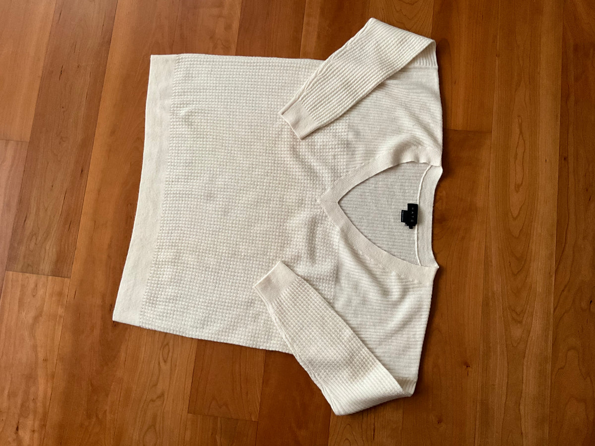 HATCH Maternity Layering U Neck Sweater In Cashmere And Merino Wool Size P ladies