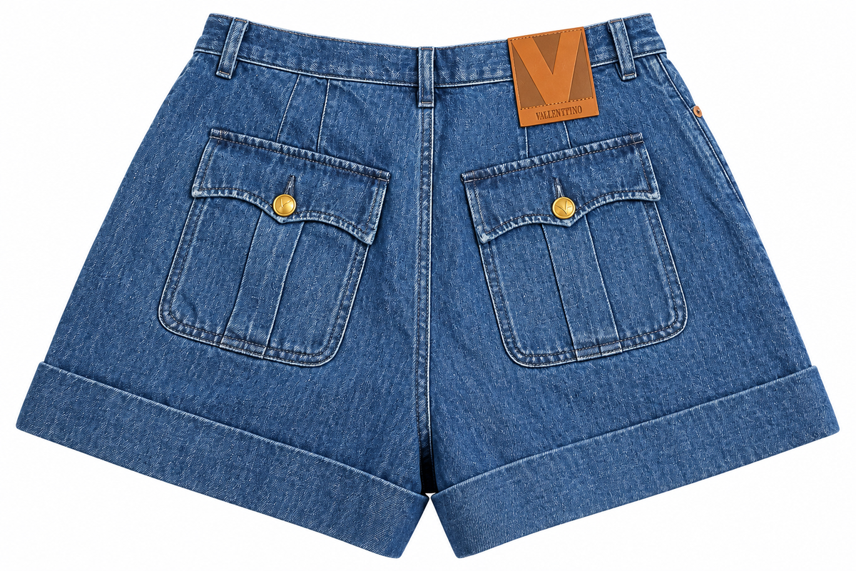 Valentino Denim High-Waisted Shorts size 31 ladies