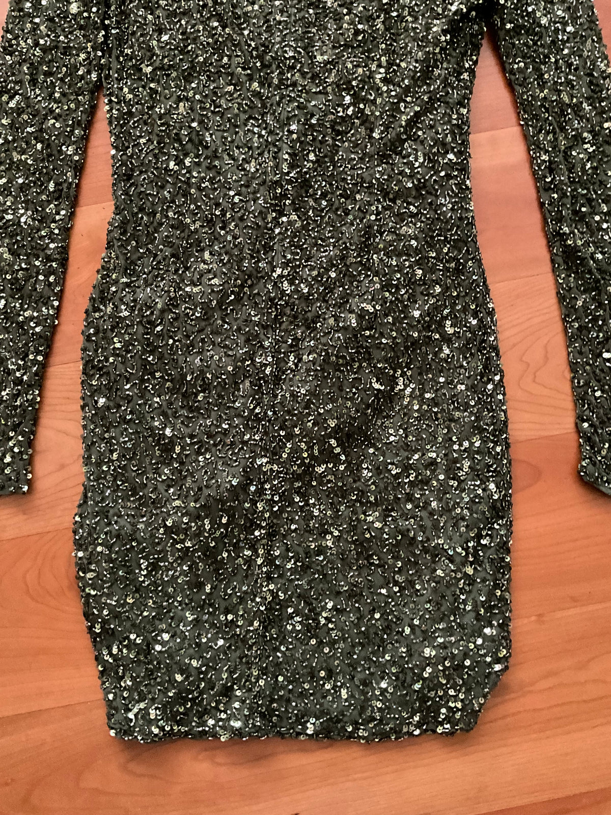 Retrofête Yael Sequin Tull Draped Mini Dress Size S small ladies