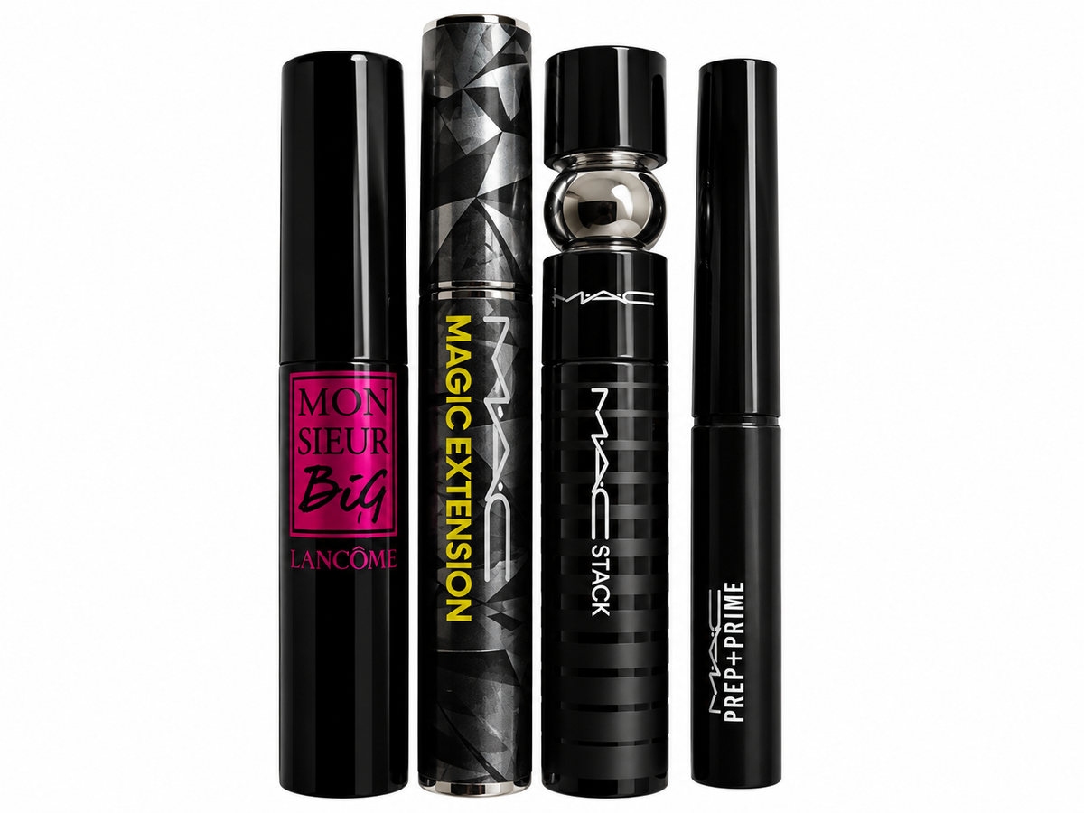 MAC & Lancôme Luxury Mascara & Lip Primer Lot – Set of 4 ladies