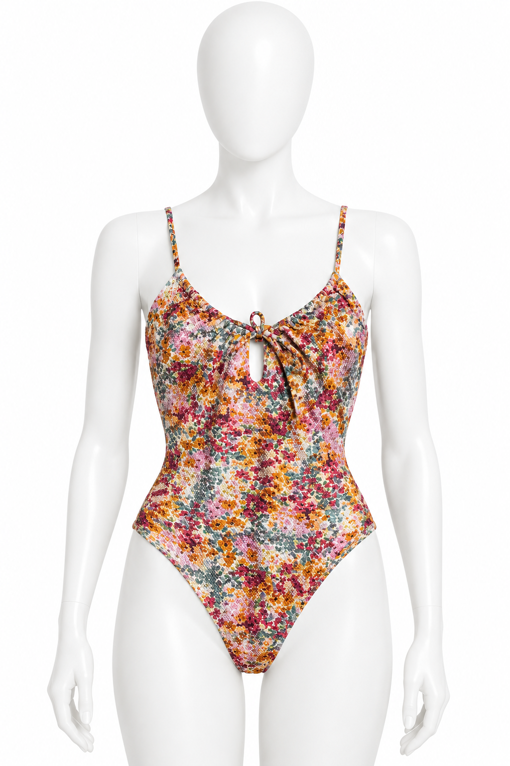 Rhythm Floral Print Textured One-Piece Swimsuit – ladies
