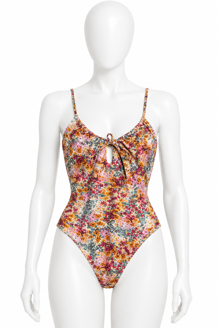 Rhythm Floral Print Textured One-Piece Swimsuit – ladies