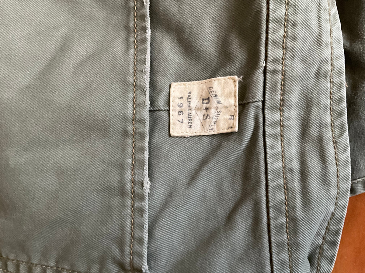 Denim &Supply Ralph Lauren Patchwork Distresssed Overalls in Khaki Jumpsuit Sz S ladies