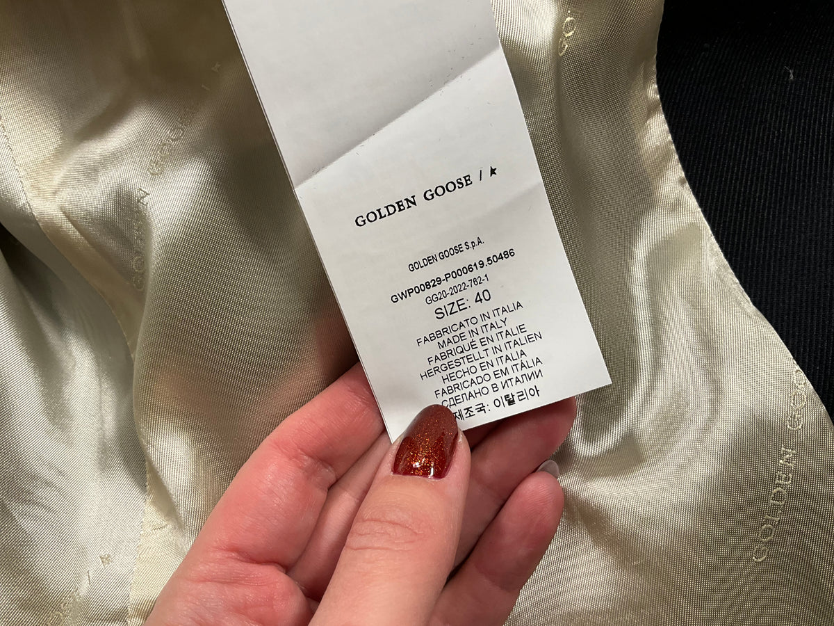 GOLDEN GOOSE NAVY BLUE DOUBLE-BREASTED BLAZER 40 Ladies