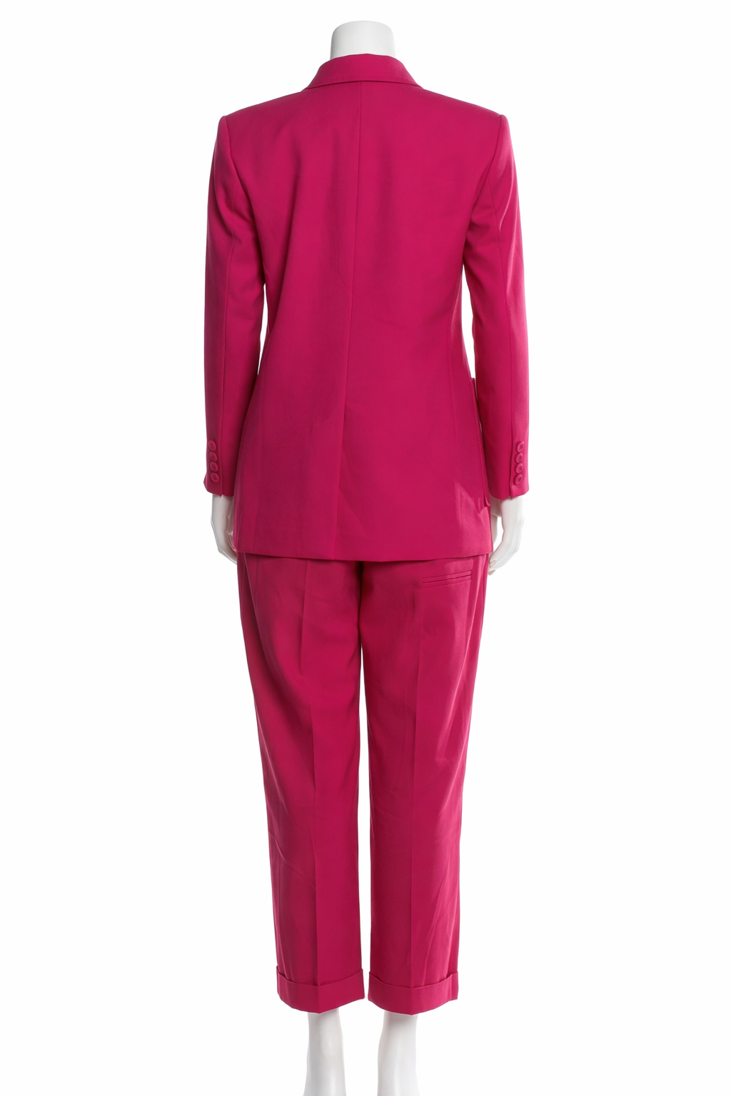 Racil Barbie Pink Wool 2-Pieces Pants Suit Size F36-38 ladies