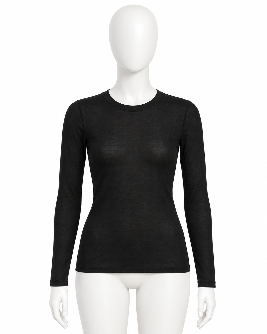 Zara Black Semi-Sheer Long Sleeve Top – Size M ladies