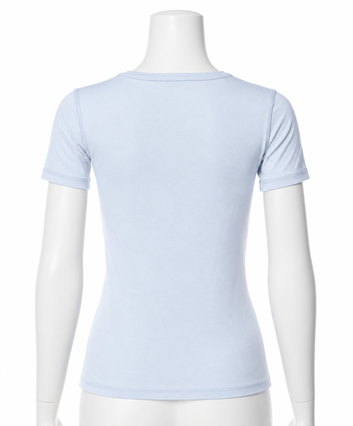 Fabiana Filippi Light Blue Cotton T-Shirt with Monili Trim Size I 40 UK 8 ladies