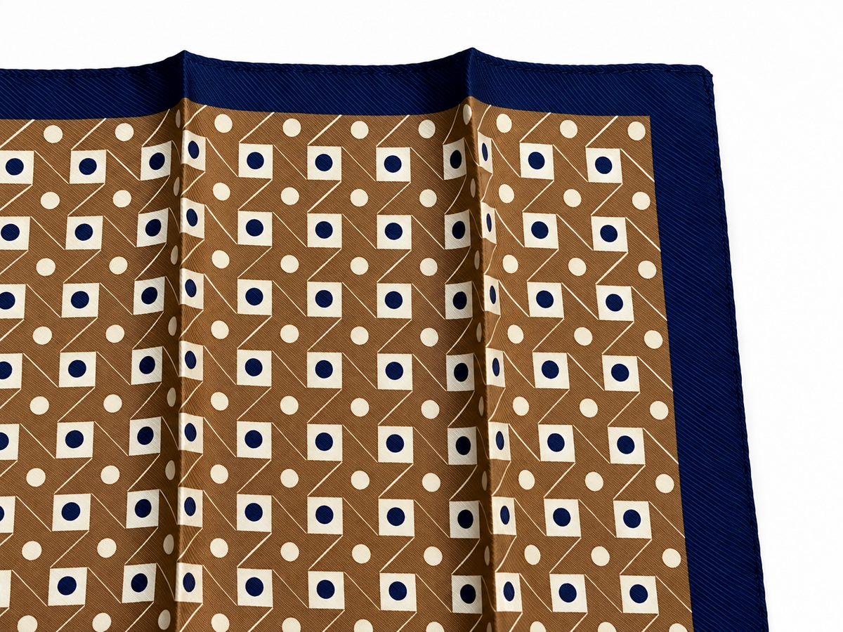 Set of 2 Men’s 100% Silk Pocket Squares – Made in Italy men