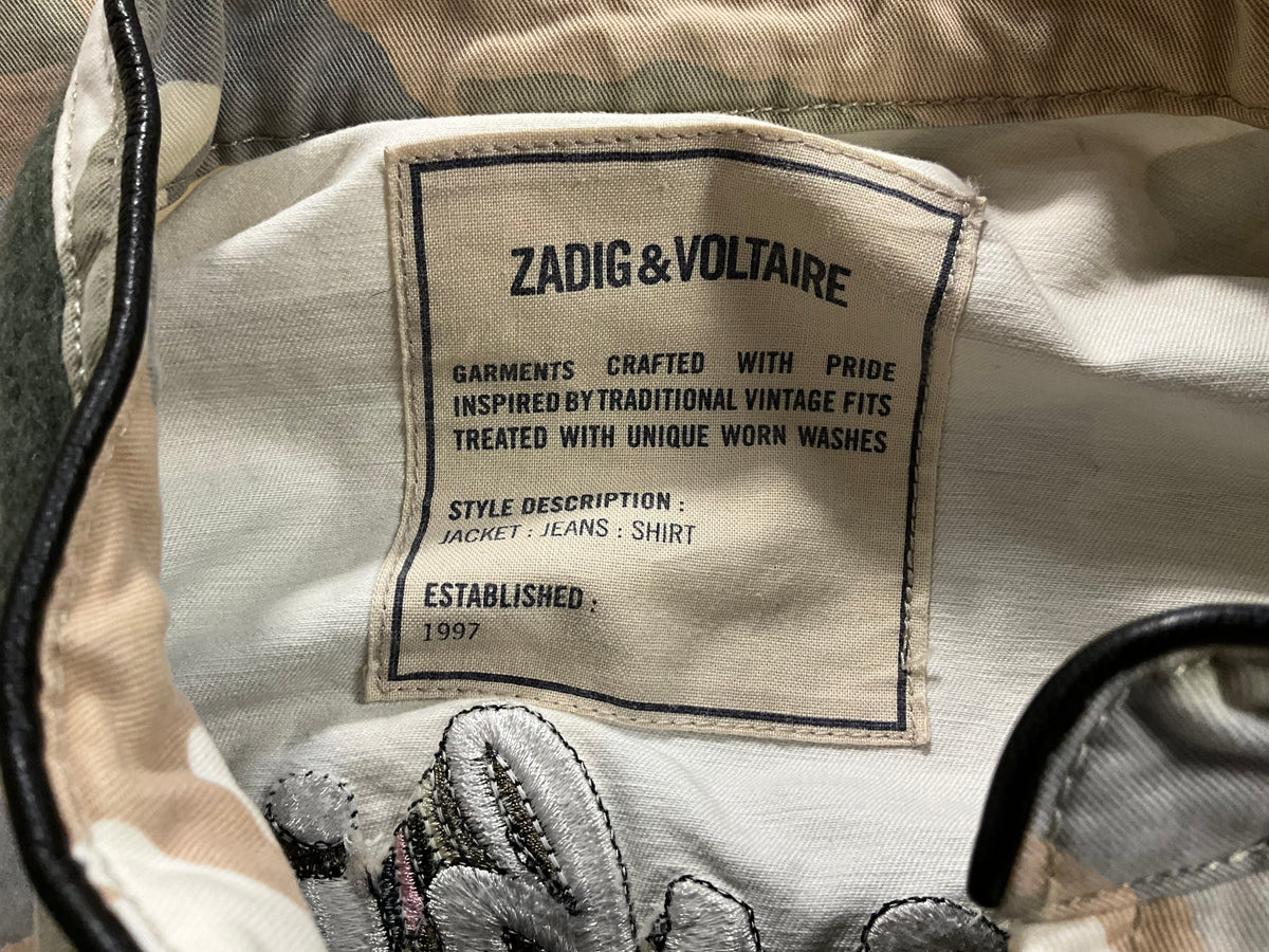 Zadig & Voltaire Kavy Camou Army Jacket Size M medium ladies