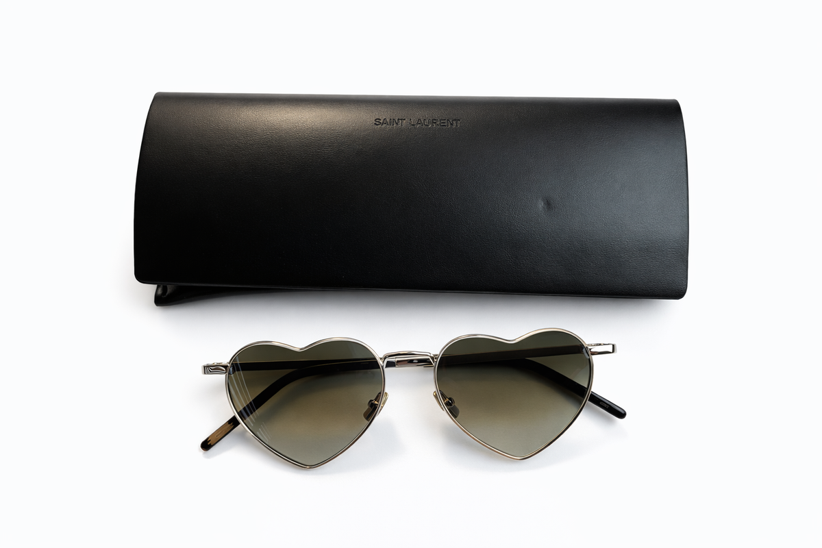 Saint Laurent SL301 LouLou Heart-Shape Gold Frame Sunglasses ladies