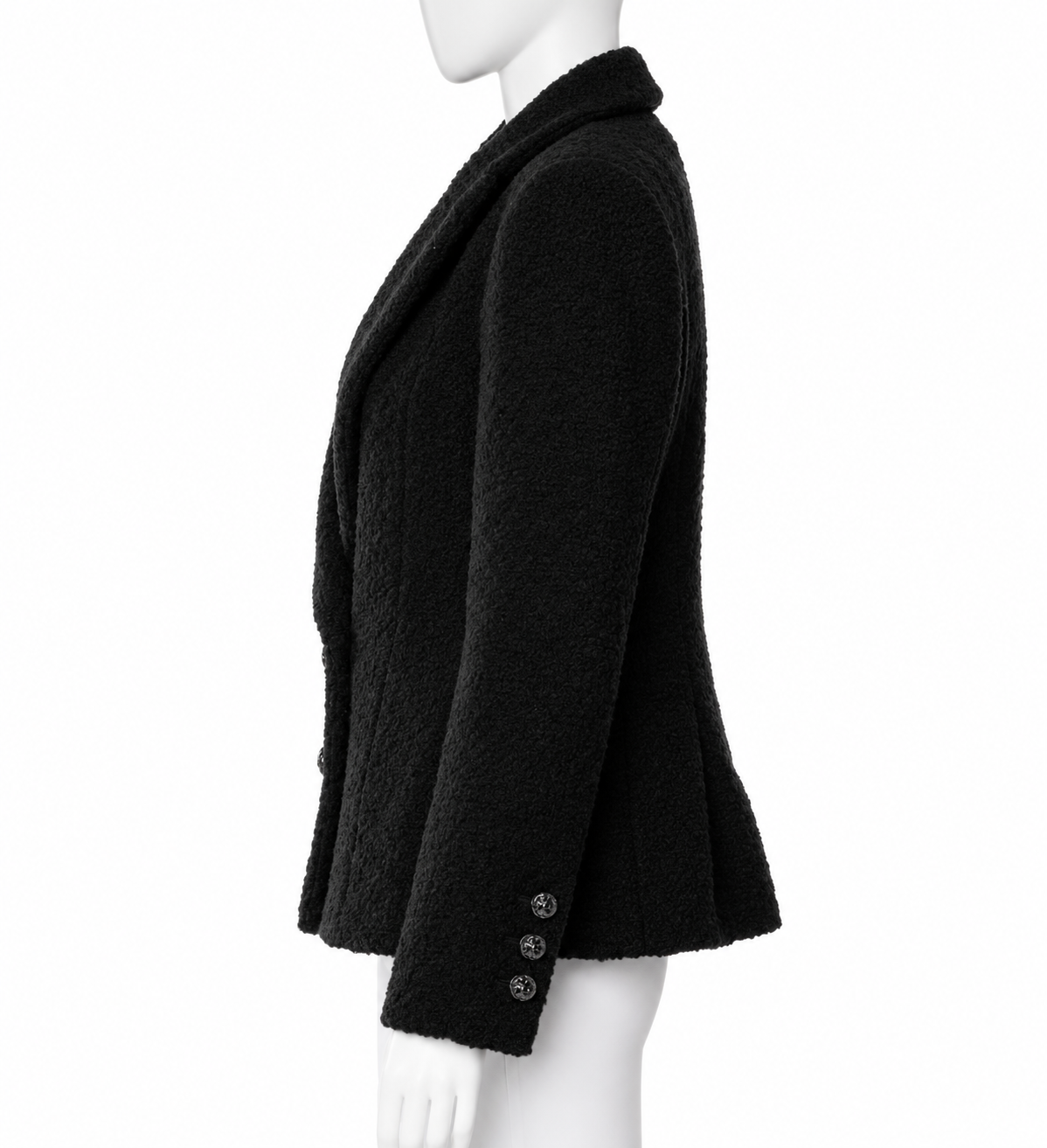 Chanel La Petite Veste Noire Black Bouclé Wool Jacket – Pre-Fall 2022/2023 – Size 40 ladies