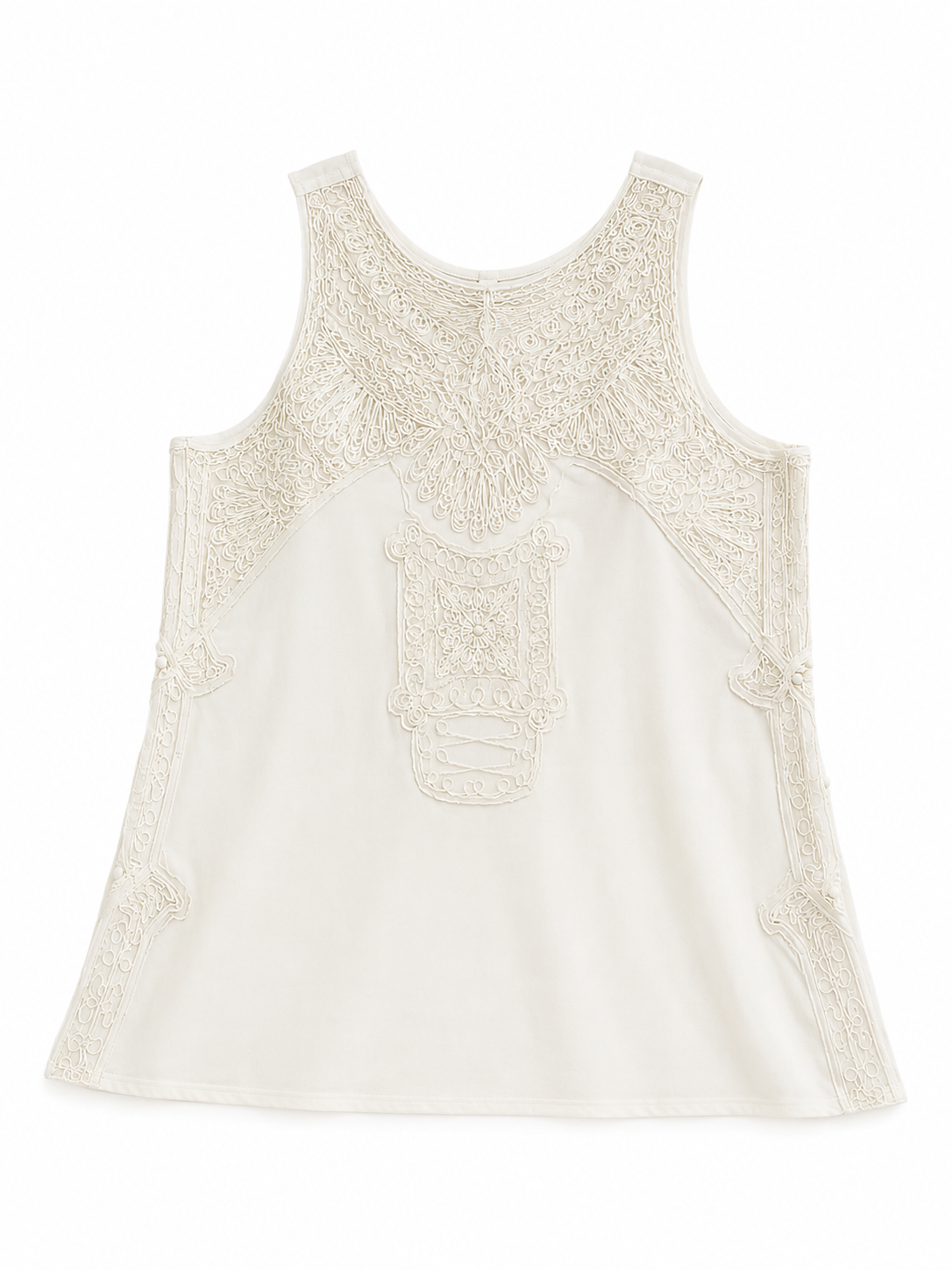 Ermanno Scervino Ivory Embroidered Top Size I 40 UK 8 US 4 ladies