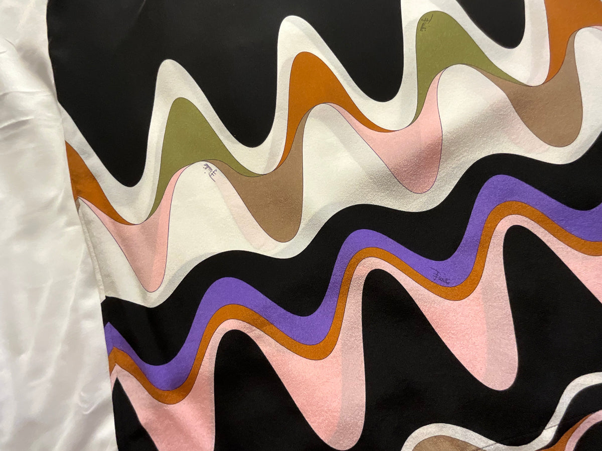 Emilio Pucci Silk Waves Printed Mini Dress – Size M ladies