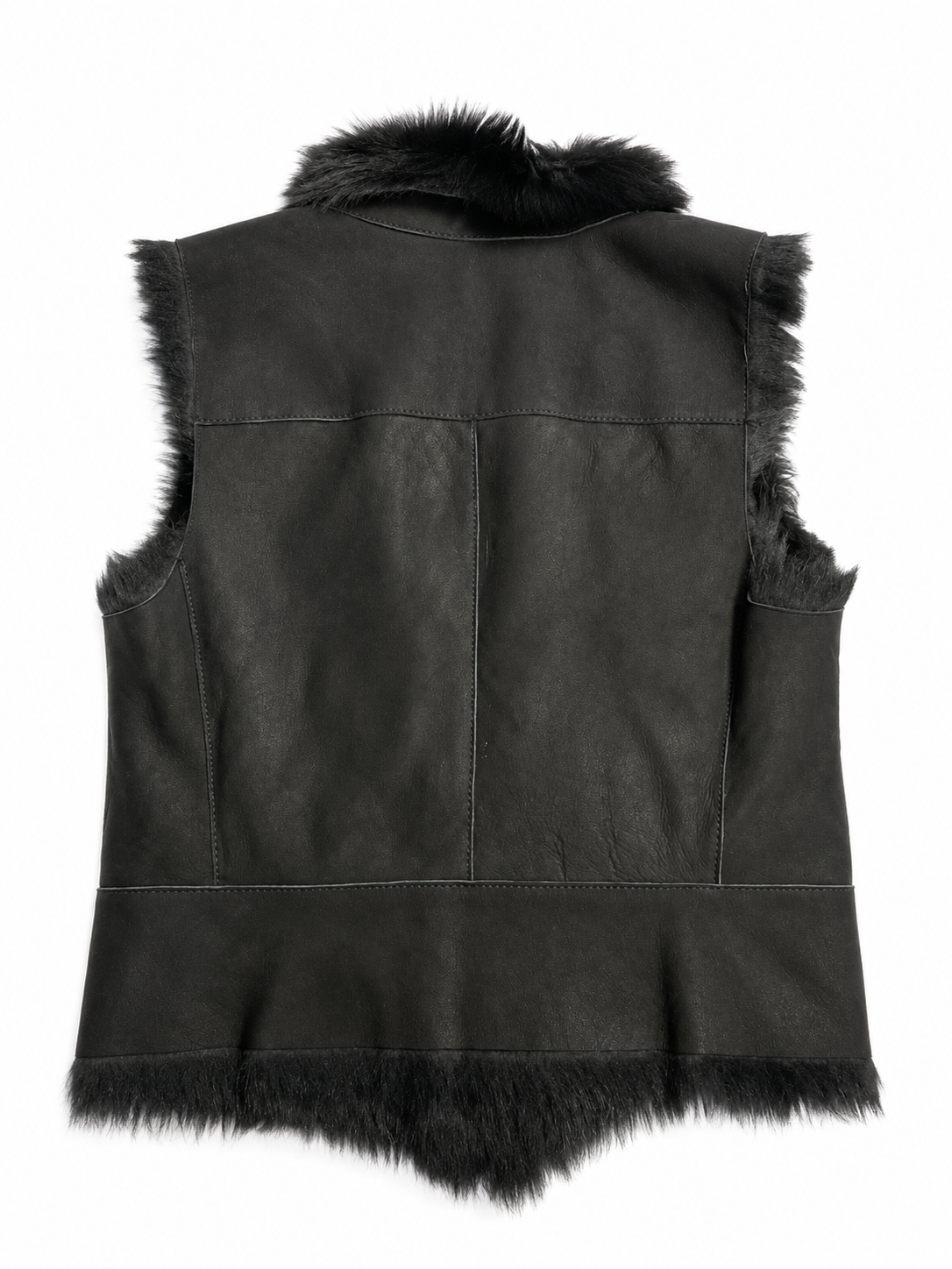 Joseph Lucy Toscana Black Shearling Gilet Vest – Size 38 ladies