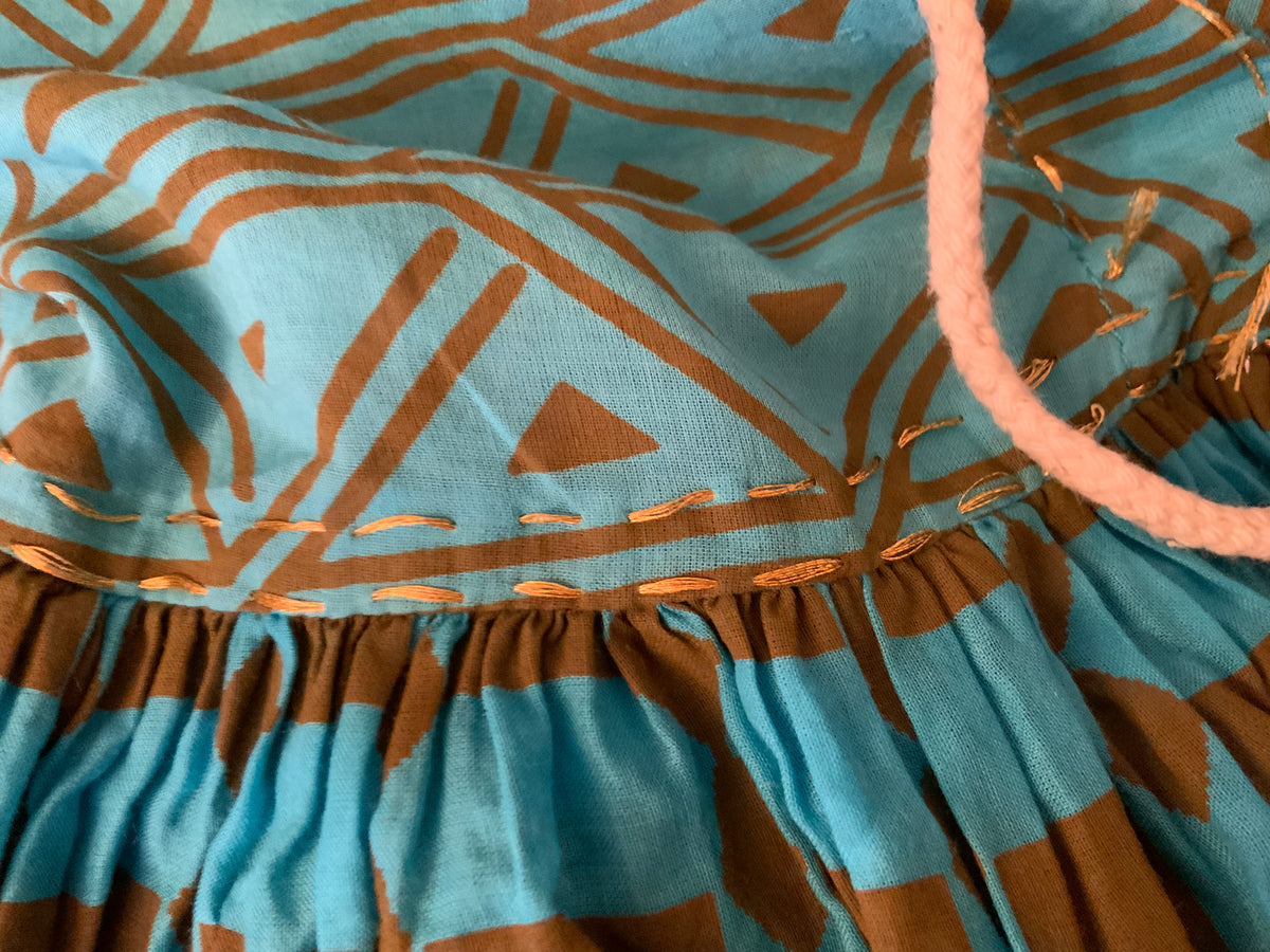 Hand Made in Indonesia Women's Sleeveless V-Neck Dress Size S small ladies