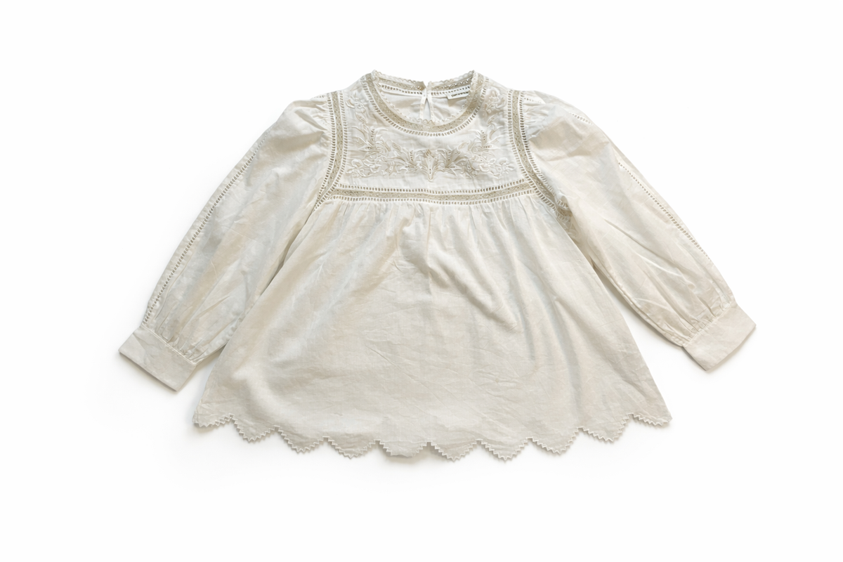 Zadig&Voltaire Temper Voile Embroidered Tunic Blouse Size M medium ladies