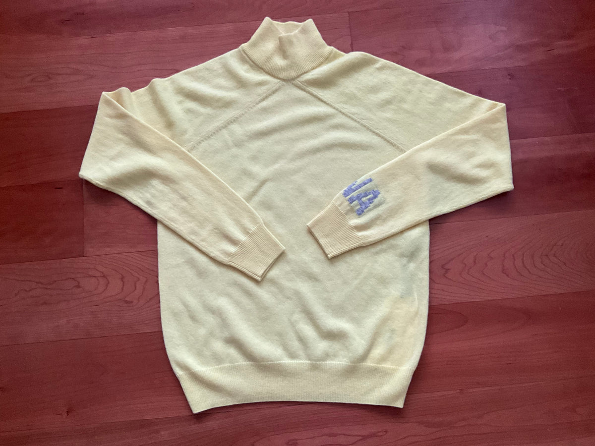 Nina Ricci Yellow Intarsia Pure Cashmere Jumper Sweater Size S Small ladies