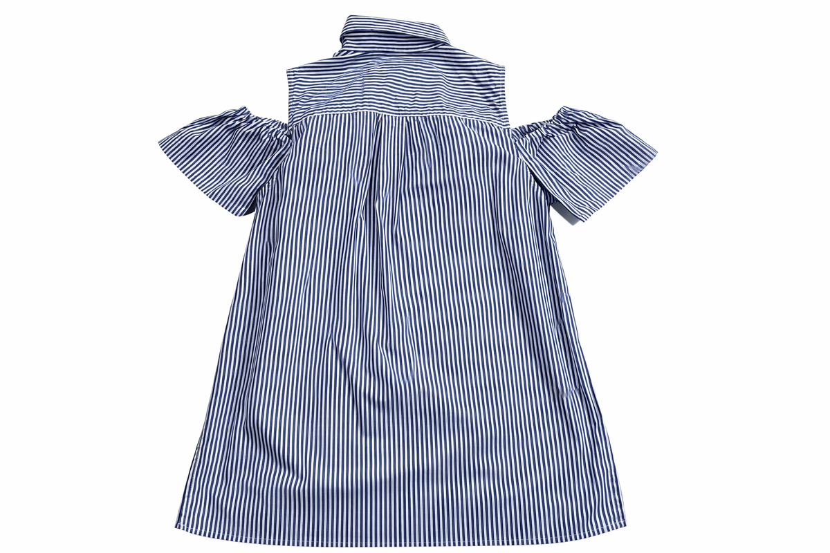 Michael Kors Pinstripe Cold Shoulder Shirts Top Size XS ladies